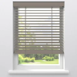 Kwantum Aluminium Jaloezieën|Houten Jaloezieën*Fenstr Bamboe Jaloezie Tijl 65mm Grijs