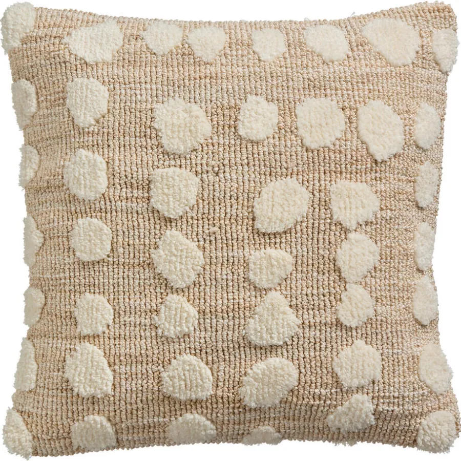 Kwantum Sierkussens*Kussen Chenille Dot Naturel 45x45 Cm