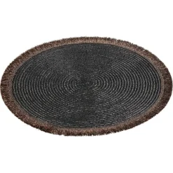 Kwantum Kerstservies|Placemats*Placemat Rond Zwart