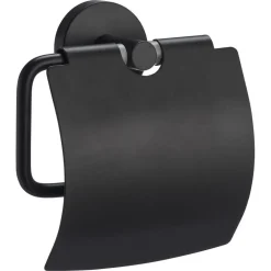 Kwantum Badkameraccessoires*Toiletrolhouder Metaal Zwart 14,5x7x14,5 Cm