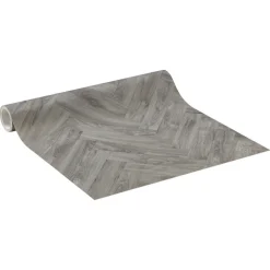 Kwantum Vinyl Vloeren*Vinyl Woodward Taupe Eiken Visgraat Je berekent hoeveel meters je nodig hebt door lengte en breedte in te vullen
