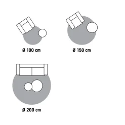 Kwantum Vloerkleden|Vloerkleden Woonkamer*Vloerkleed Solis Naturel - Ø 200 Cm