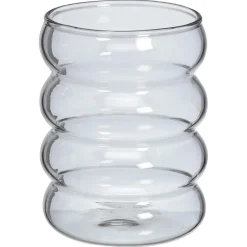 Kwantum Glazen|Glazen*Waterglas Wavy - 350 Ml Grijs